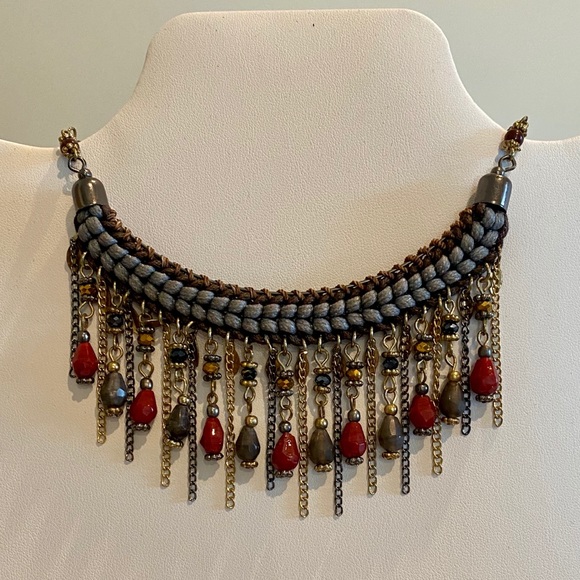Trendy Boho Tribal Necklace - Picture 2 of 8